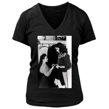 Elizabeth Taylor Women's Deep V-Neck TShirt