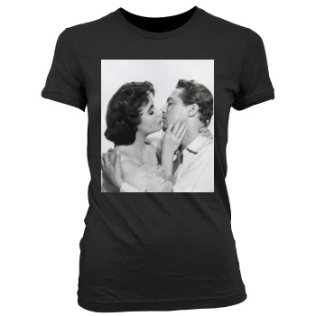 Elizabeth Taylor Women's Junior Cut Crewneck T-Shirt