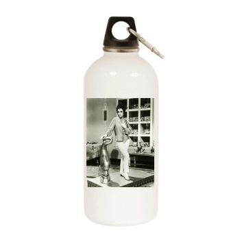 Elizabeth Taylor White Water Bottle With Carabiner