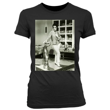 Elizabeth Taylor Women's Junior Cut Crewneck T-Shirt