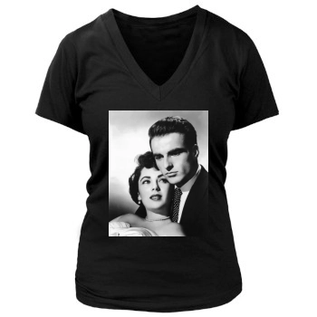 Elizabeth Taylor Women's Deep V-Neck TShirt