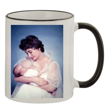 Elizabeth Taylor 11oz Colored Rim & Handle Mug