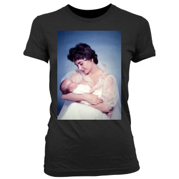 Elizabeth Taylor Women's Junior Cut Crewneck T-Shirt