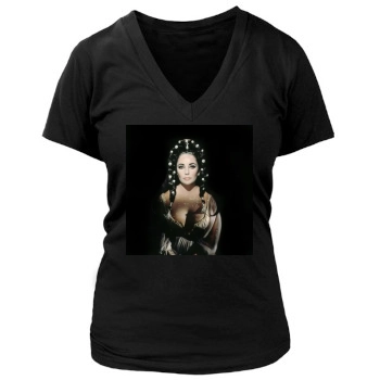 Elizabeth Taylor Women's Deep V-Neck TShirt