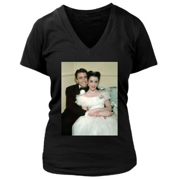 Elizabeth Taylor Women's Deep V-Neck TShirt