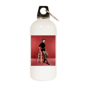 Elizabeth Taylor White Water Bottle With Carabiner