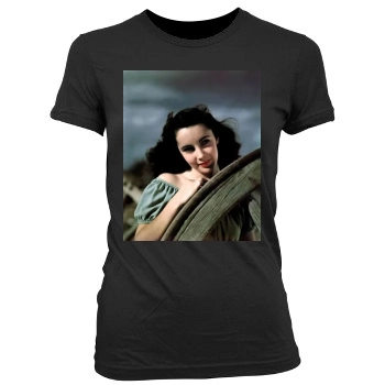 Elizabeth Taylor Women's Junior Cut Crewneck T-Shirt