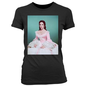 Elizabeth Taylor Women's Junior Cut Crewneck T-Shirt