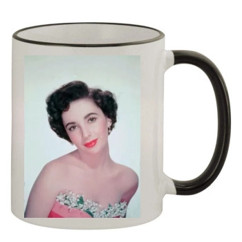 Elizabeth Taylor 11oz Colored Rim & Handle Mug