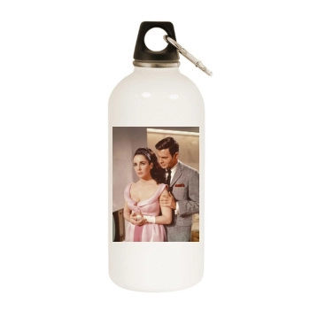 Elizabeth Taylor White Water Bottle With Carabiner