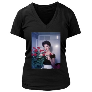 Elizabeth Taylor Women's Deep V-Neck TShirt