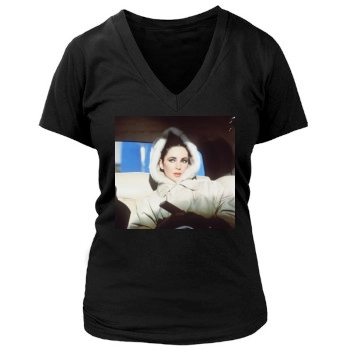 Elizabeth Taylor Women's Deep V-Neck TShirt