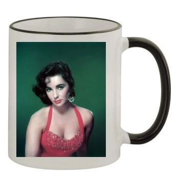 Elizabeth Taylor 11oz Colored Rim & Handle Mug