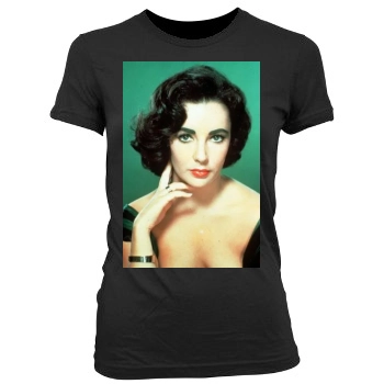 Elizabeth Taylor Women's Junior Cut Crewneck T-Shirt