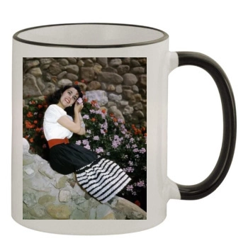 Elizabeth Taylor 11oz Colored Rim & Handle Mug