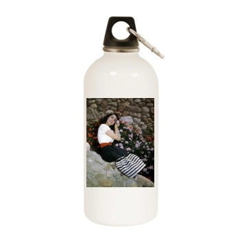 Elizabeth Taylor White Water Bottle With Carabiner