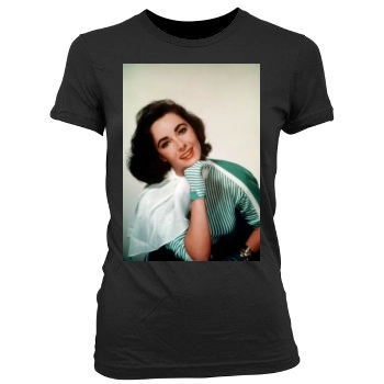 Elizabeth Taylor Women's Junior Cut Crewneck T-Shirt