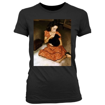 Elizabeth Taylor Women's Junior Cut Crewneck T-Shirt