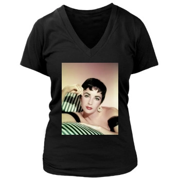 Elizabeth Taylor Women's Deep V-Neck TShirt