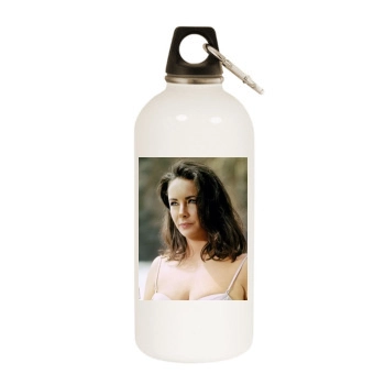 Elizabeth Taylor White Water Bottle With Carabiner