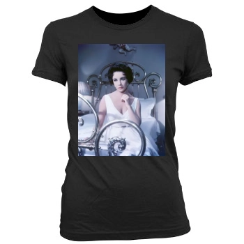 Elizabeth Taylor Women's Junior Cut Crewneck T-Shirt