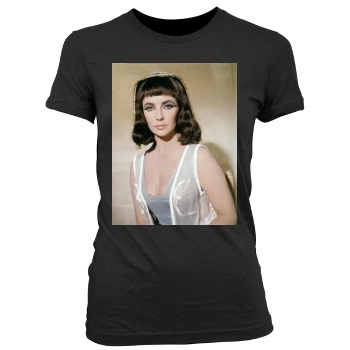 Elizabeth Taylor Women's Junior Cut Crewneck T-Shirt