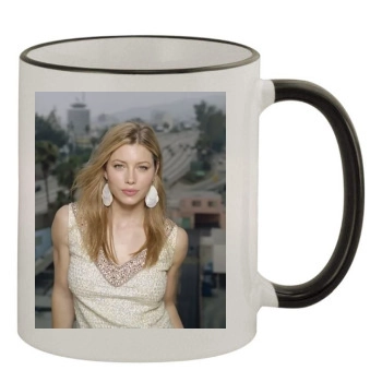 Jessica Biel 11oz Colored Rim & Handle Mug