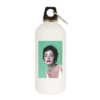 Elizabeth Taylor White Water Bottle With Carabiner