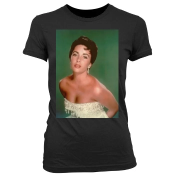 Elizabeth Taylor Women's Junior Cut Crewneck T-Shirt