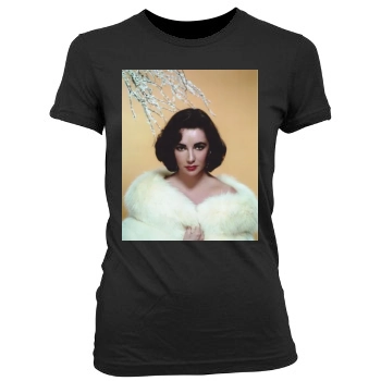 Elizabeth Taylor Women's Junior Cut Crewneck T-Shirt