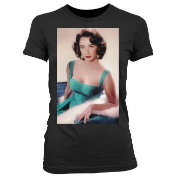 Elizabeth Taylor Women's Junior Cut Crewneck T-Shirt