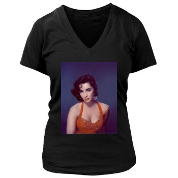 Elizabeth Taylor Women's Deep V-Neck TShirt