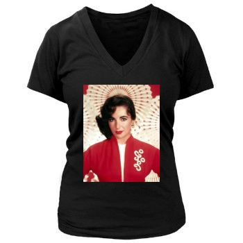 Elizabeth Taylor Women's Deep V-Neck TShirt