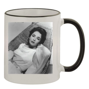 Elizabeth Taylor 11oz Colored Rim & Handle Mug