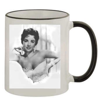 Elizabeth Taylor 11oz Colored Rim & Handle Mug