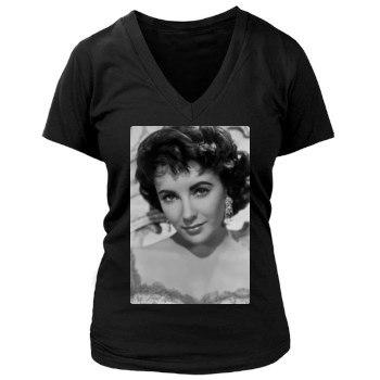 Elizabeth Taylor Women's Deep V-Neck TShirt