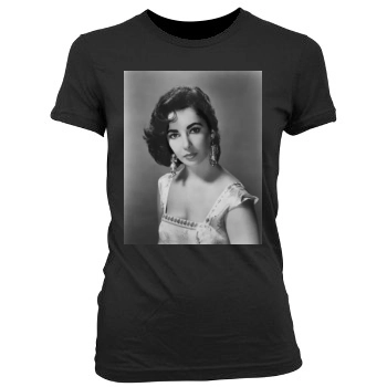 Elizabeth Taylor Women's Junior Cut Crewneck T-Shirt