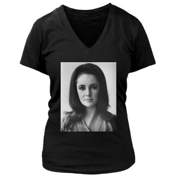 Elizabeth Taylor Women's Deep V-Neck TShirt