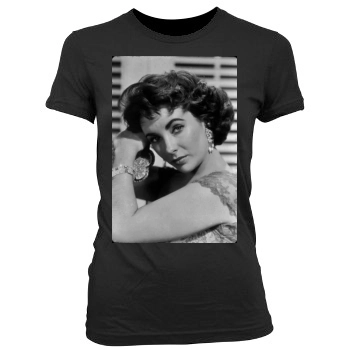 Elizabeth Taylor Women's Junior Cut Crewneck T-Shirt