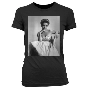 Elizabeth Taylor Women's Junior Cut Crewneck T-Shirt