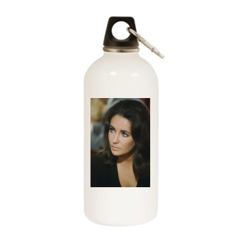 Elizabeth Taylor White Water Bottle With Carabiner