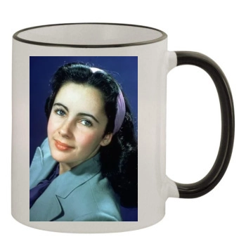 Elizabeth Taylor 11oz Colored Rim & Handle Mug