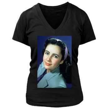 Elizabeth Taylor Women's Deep V-Neck TShirt