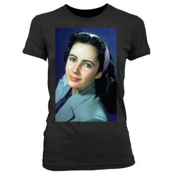 Elizabeth Taylor Women's Junior Cut Crewneck T-Shirt