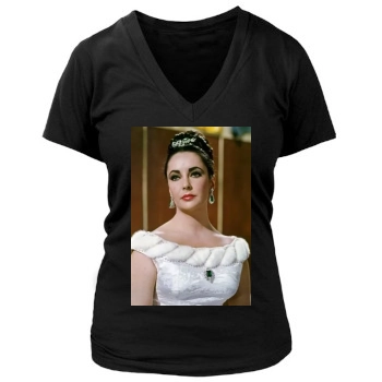 Elizabeth Taylor Women's Deep V-Neck TShirt