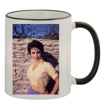 Elizabeth Taylor 11oz Colored Rim & Handle Mug