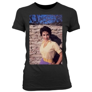 Elizabeth Taylor Women's Junior Cut Crewneck T-Shirt