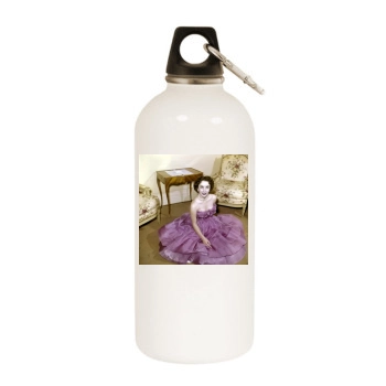 Elizabeth Taylor White Water Bottle With Carabiner