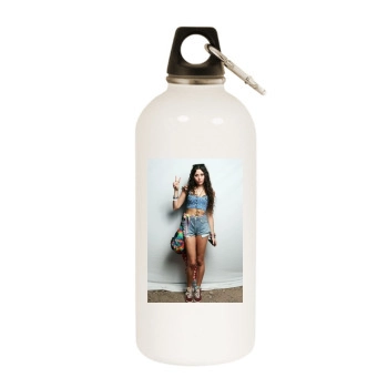 Eliza Doolittle White Water Bottle With Carabiner