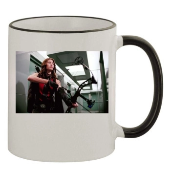 Jessica Biel 11oz Colored Rim & Handle Mug